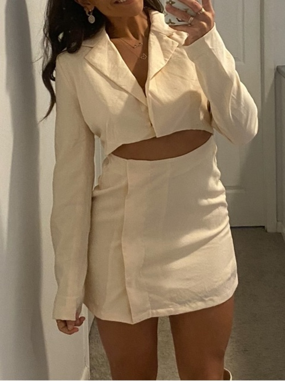 MABLE Cream Women's Blazer Dress